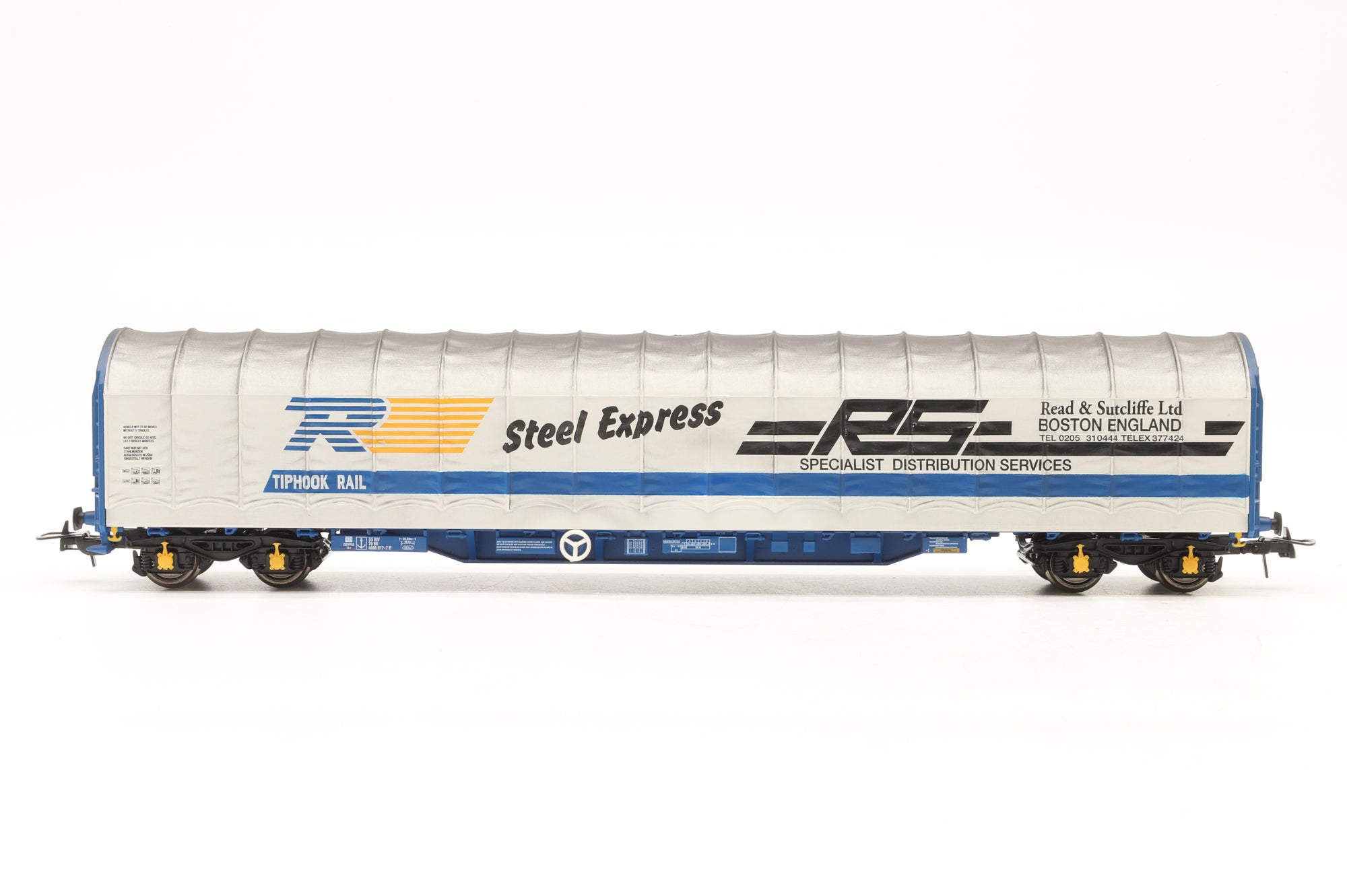 Rivarossi HO HRS6234/6229 Rake of 2x Closed Tarp Wagons in Tiphook Rail/Norsk Hydro Liveries