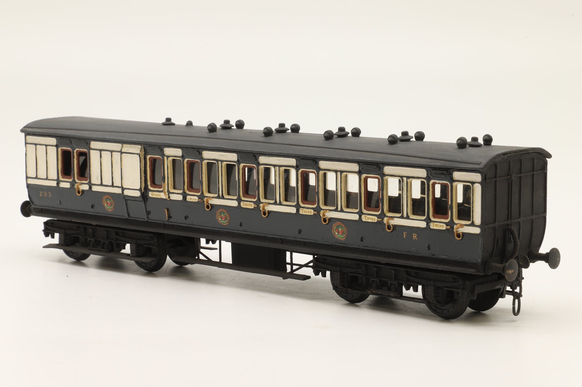 WORKSHOP Kit Built OO Rake Of 3 Furness Railway Coaches Blue & Cream