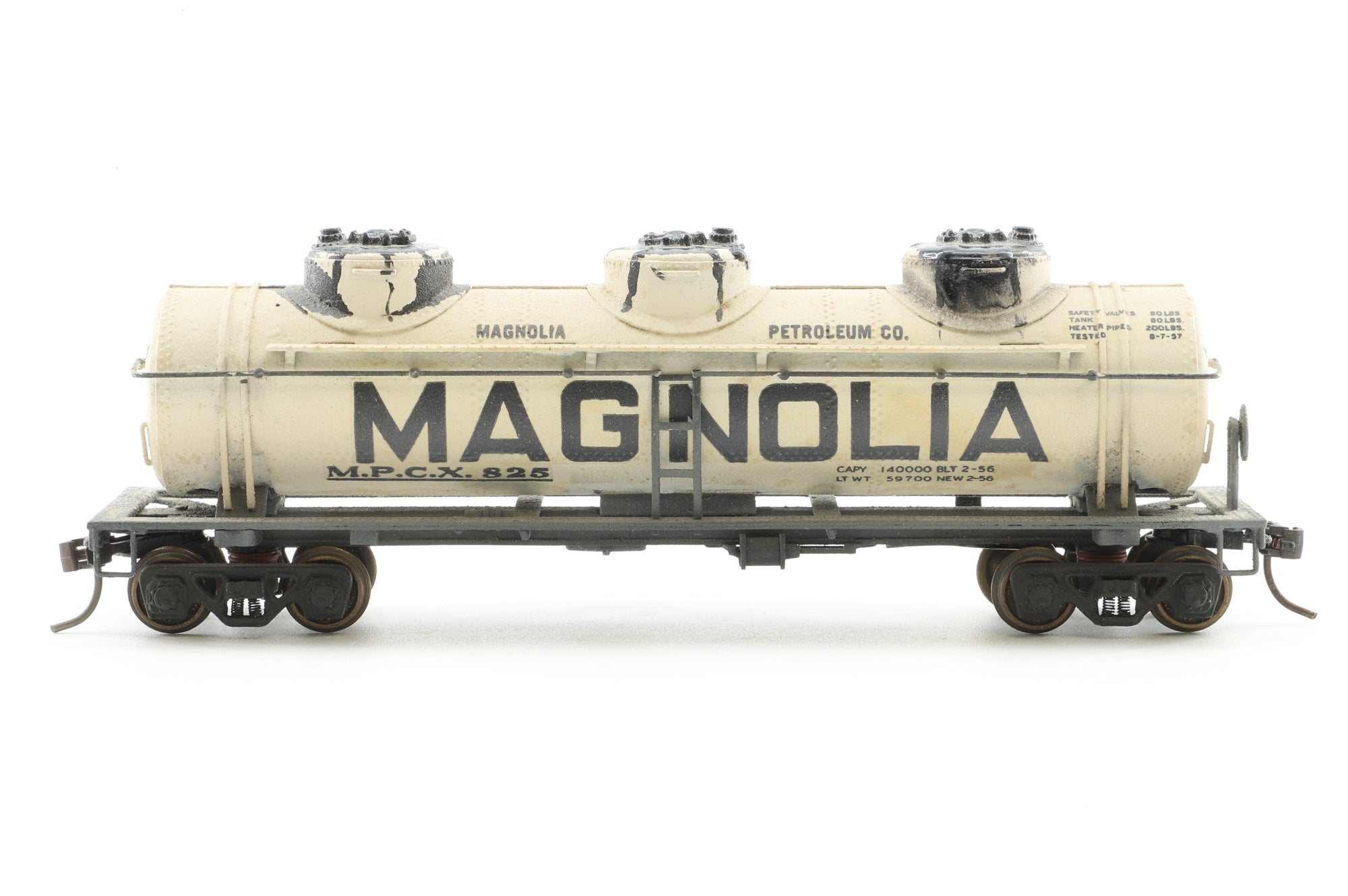 GEM Models HO Brass TM-301 Tank Car 'MAGNOLIA' 3-dome 42' Weathered