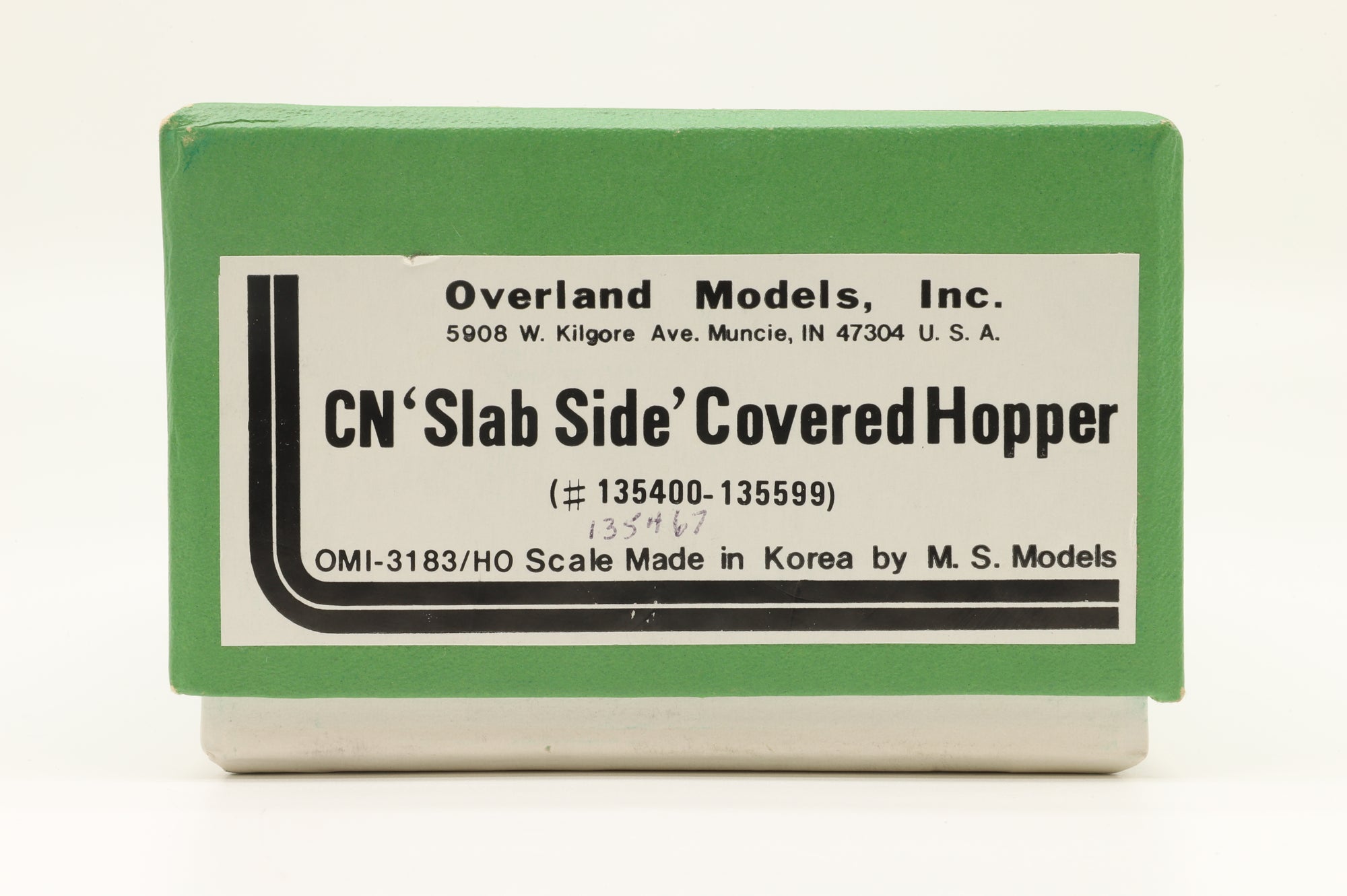 Overland Models/M.S Models HO OMI-3138 CN 'Slab Side' Covered Hopper #135400-135599, Custom Painted Brass