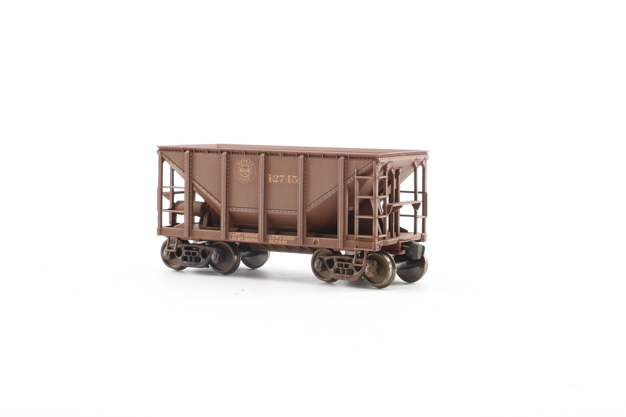 Walthers HO 910-58107 6-Pack of 24' Michigan Ore Cars in DMIR Brown - Pro-Customised/Weathered