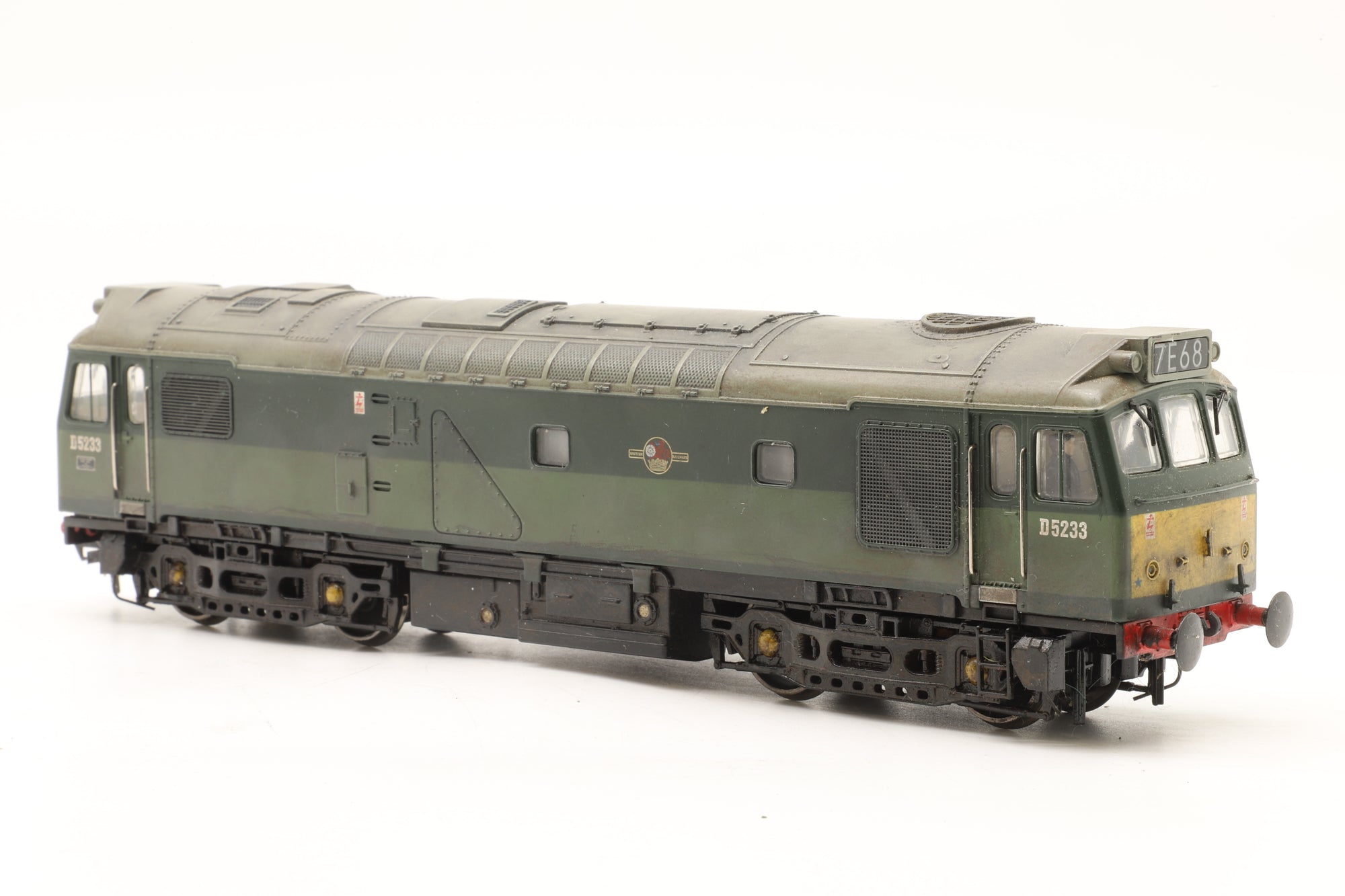WORKSHOP Bachmann OO Class 25/2 Two Tone BR Green w/Roof Headcode Weathered DCC Fitted