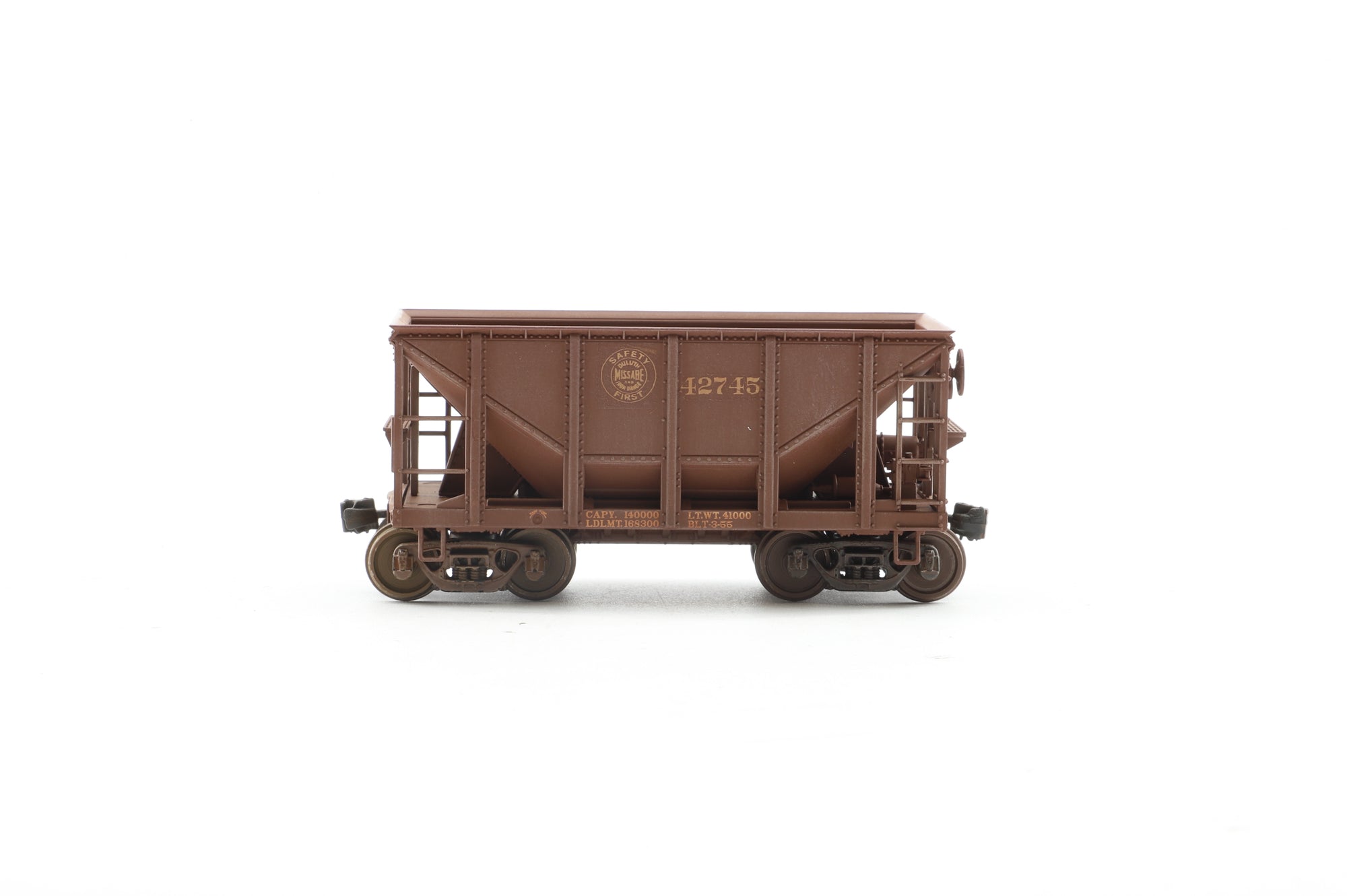 Walthers HO 910-58107 6-Pack of 24' Michigan Ore Cars in DMIR Brown - Pro-Customised/Weathered