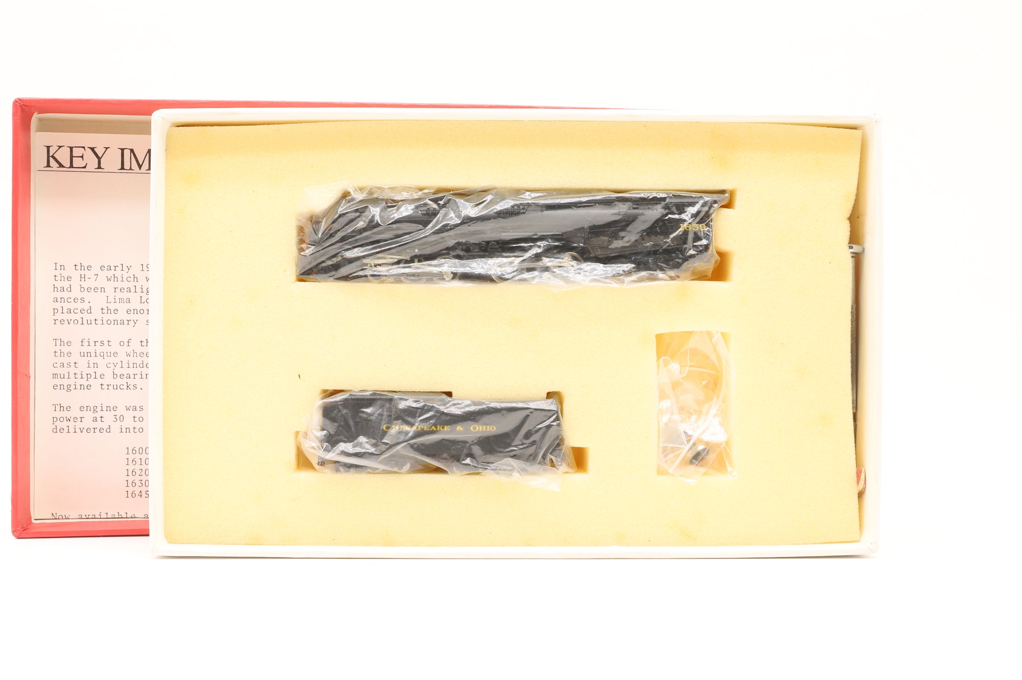 Key Imports/Samhongsa N Gauge Brass H-8 2-6-6-6 #1659 C&O Black, Factory Painted