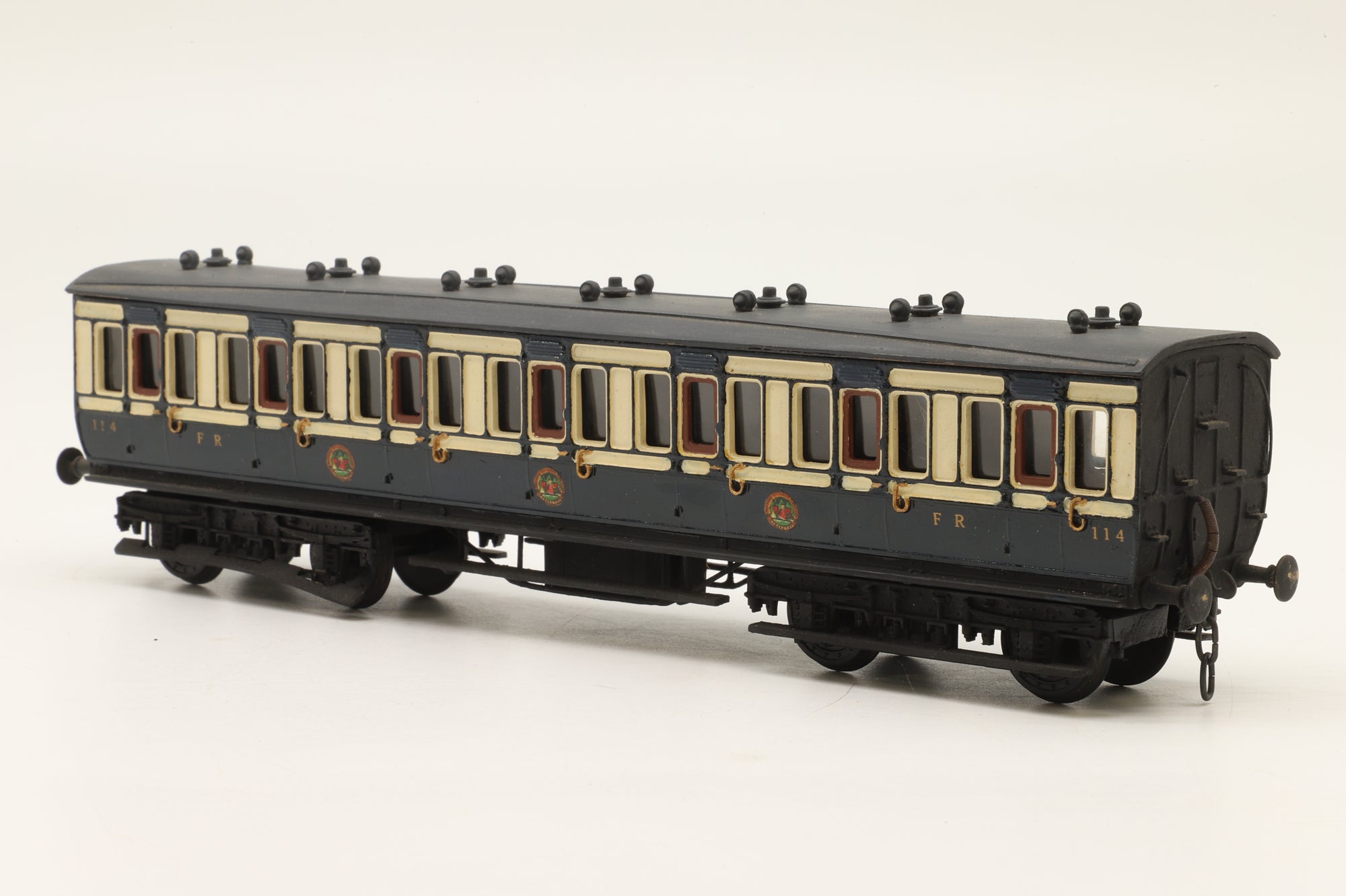WORKSHOP Kit Built OO Rake Of 3 Furness Railway Coaches Blue & Cream