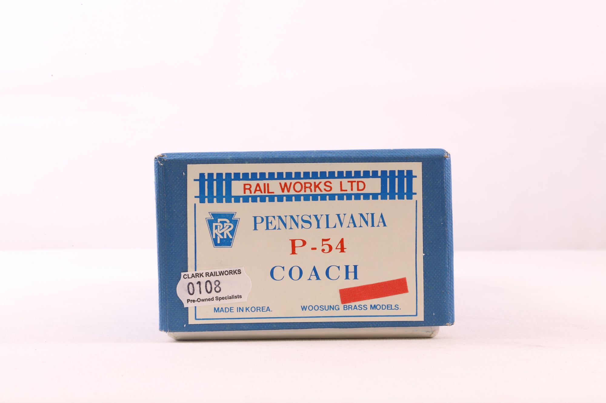 Rail Works Ltd HO Brass Passenger Car PRR P54 Coach w/ Interior '381'