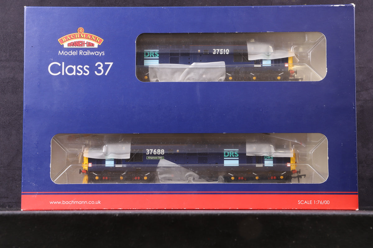 Bachmann OO 32-381U Class 37/5 x2, 37510 &amp; 37688 &#39;Kingmoor TMD&#39; both in DRS Livery