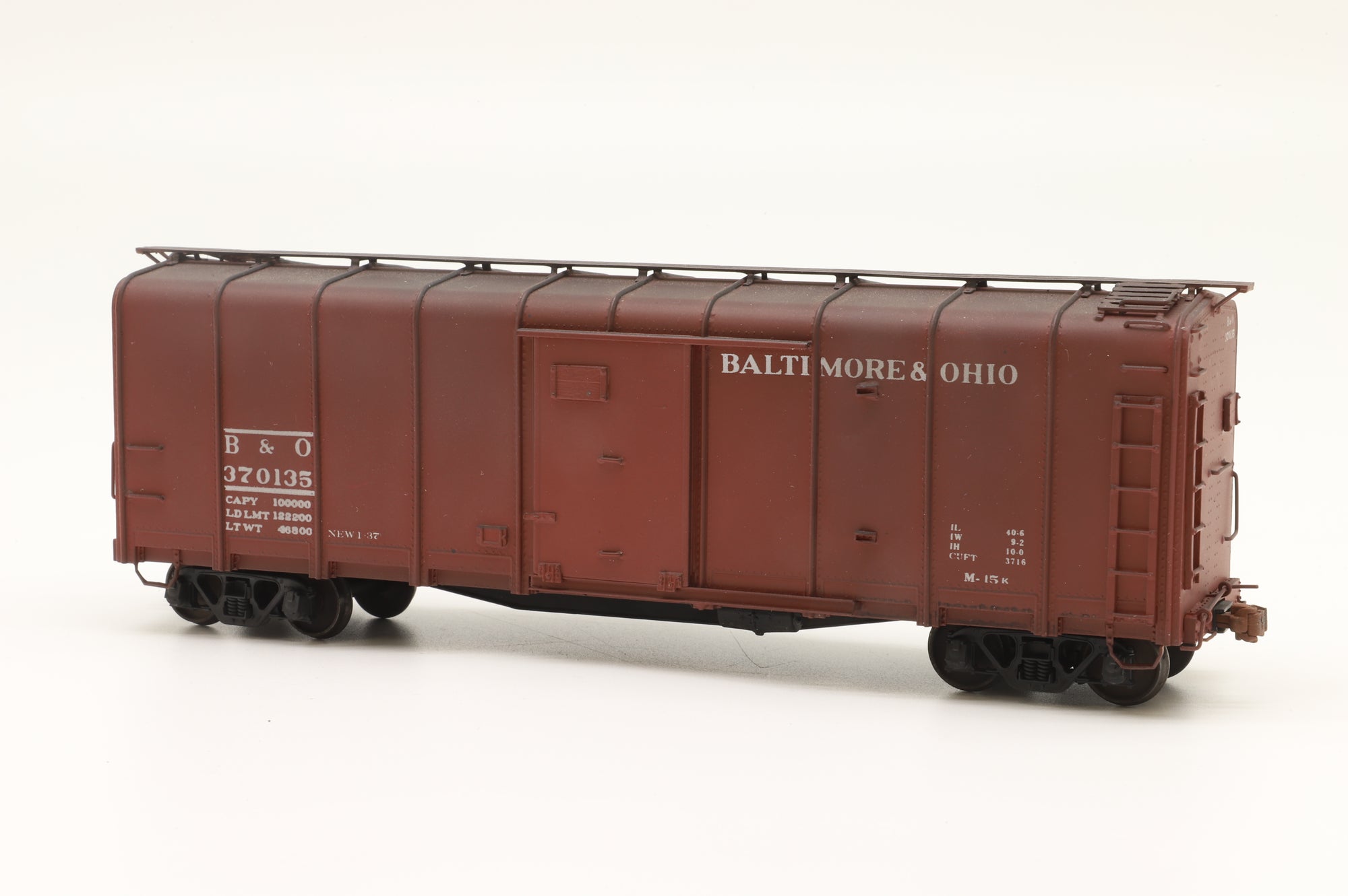 Iron Horse/Precision Scale HO Brass 15734-1 M-15K Boxcar #370135 in B&O Brown - Weathered