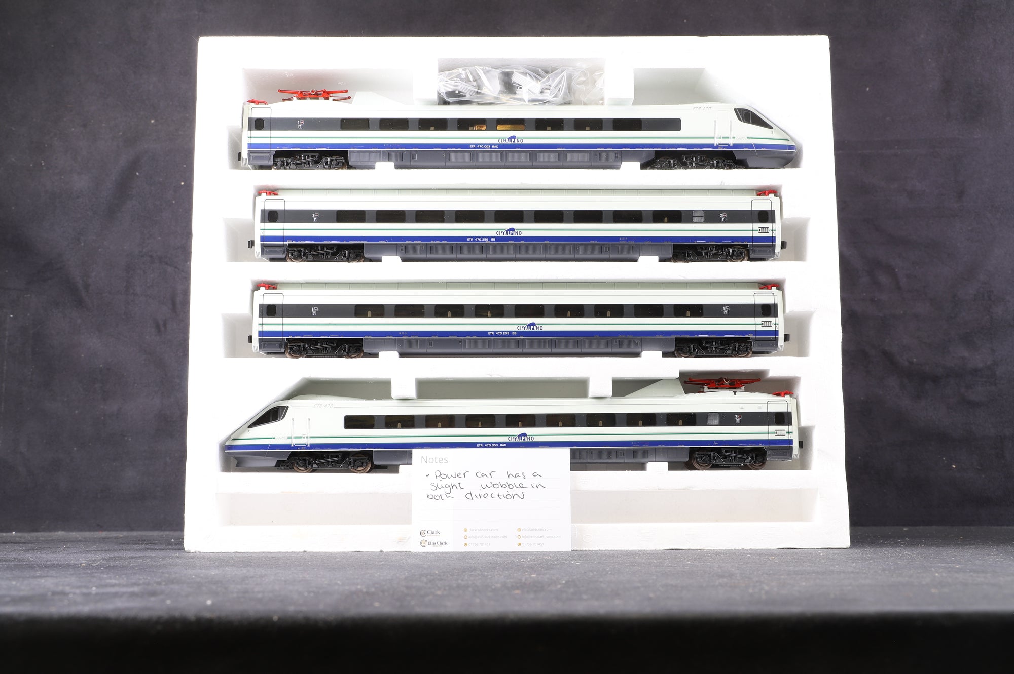 Lima HO ETR 470 Cisalpino Train, Inc. L149719, L149939 & 39-1, L149940 & 40-1