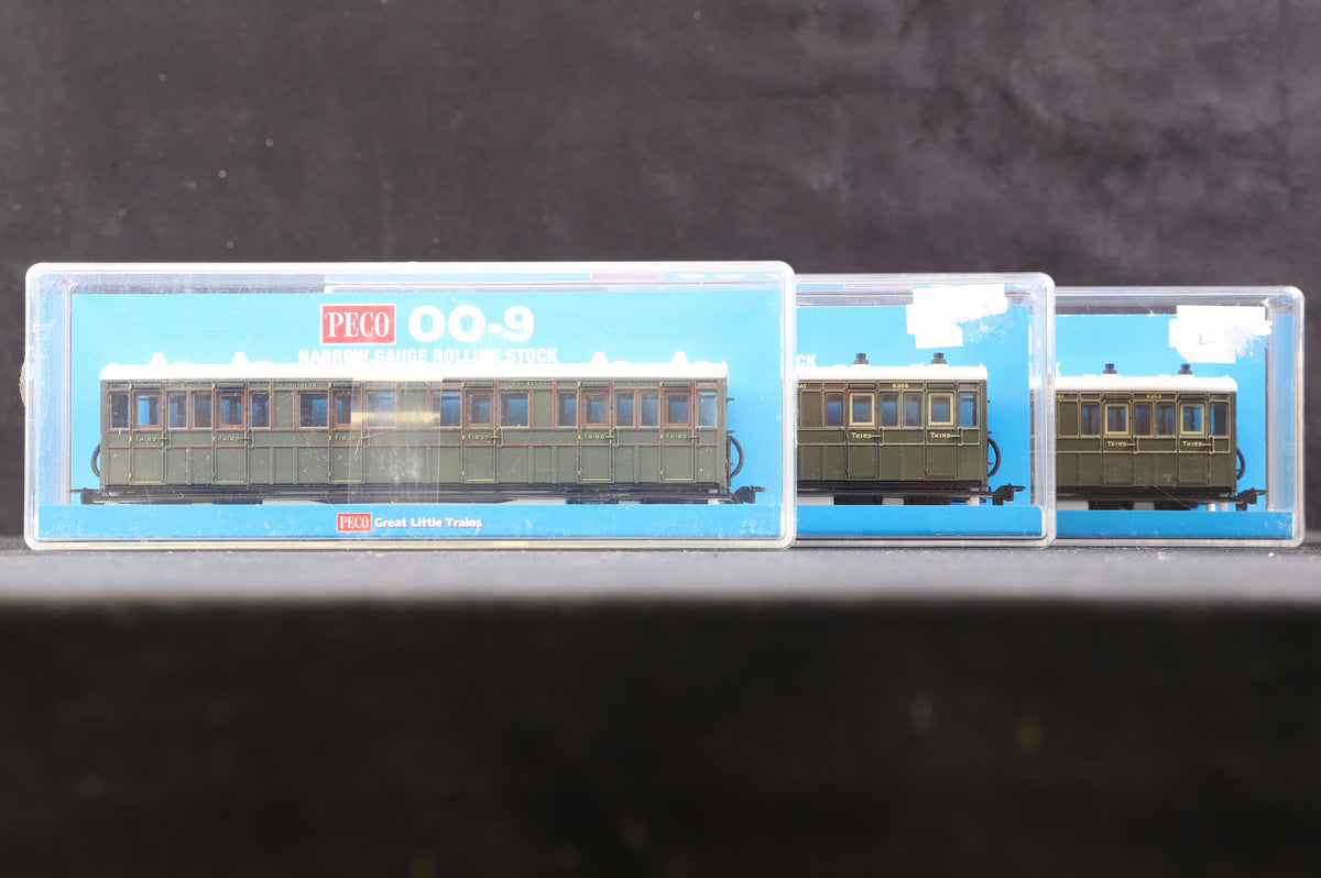 Peco OO9 GR-401B Rake Of 3 SR Livery Composite Coaches &#39;No6365&#39;