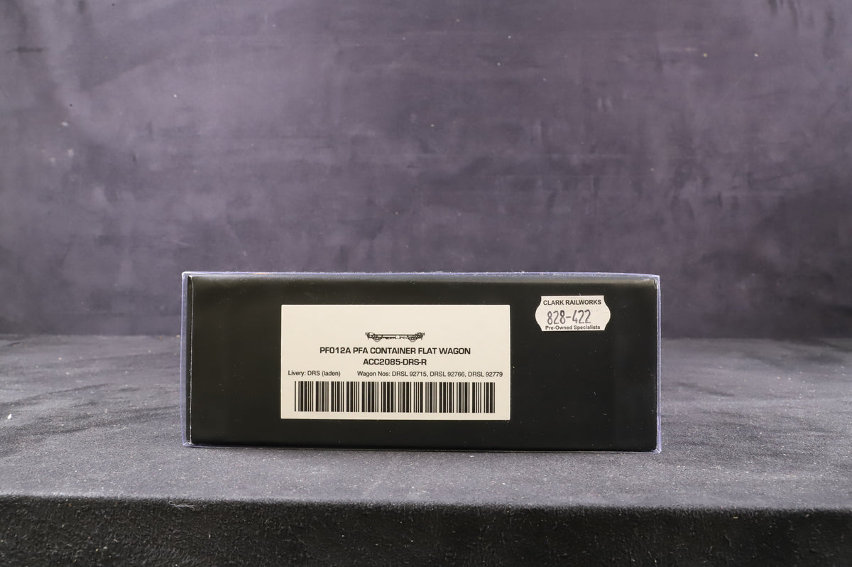 Accurascale ACC2085-DRS-R PFA Container Flat Wagon DRS (laden)