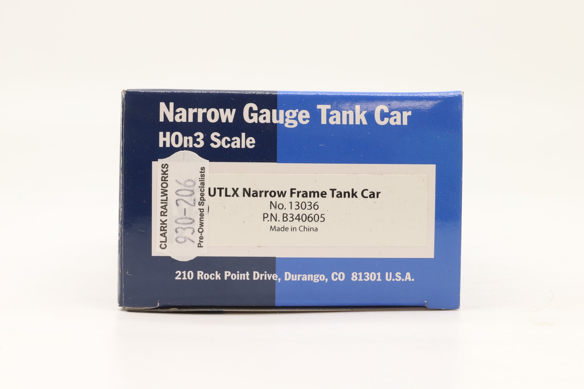 Blackstone Models HOn3 B340605 UTLX Narrow Frame Tank Car '13036'