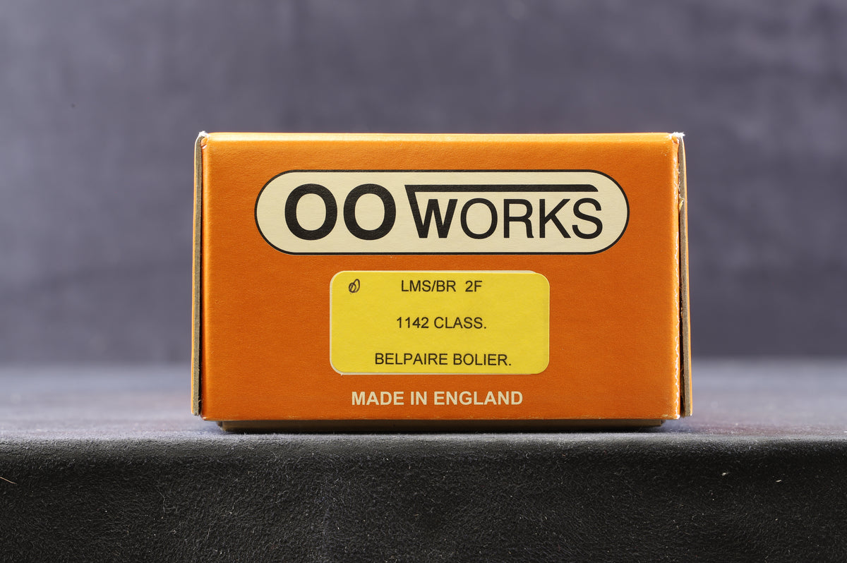 OO Works OO LMS/ BR 2F Class 1142 &#39;58182&#39; Belpaire Boiler BR Plain Black L/C