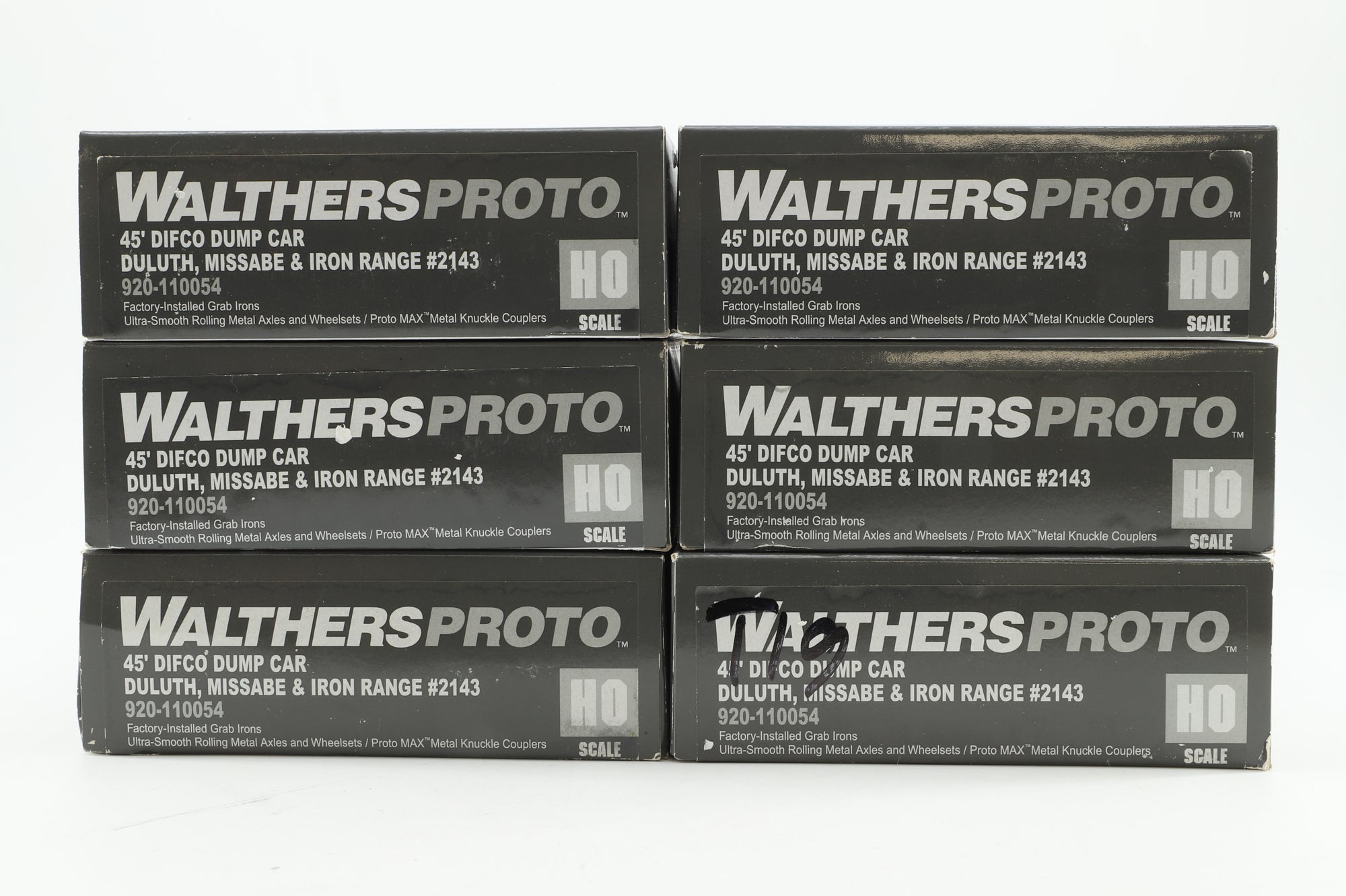 Walthers HO 6 x 920-110054 45' DIFCO Dump Car Duluth, Missabe & Iron Range '2143'