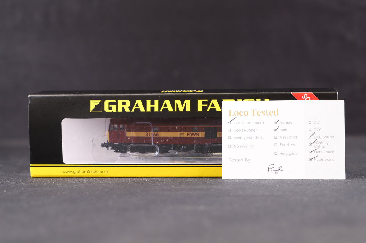 Graham Farish N 371-137SDSF Class 31/4 (Refurbished) &#39;31466&#39; EWS, DCC Sound