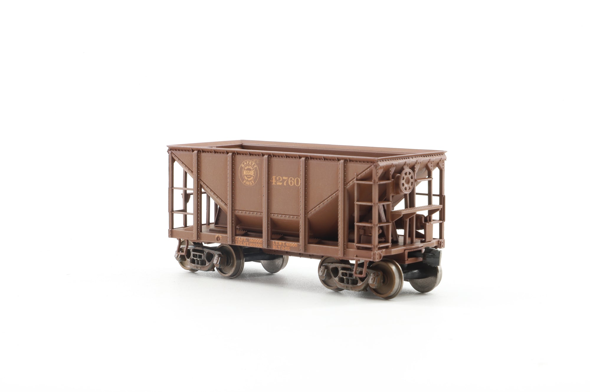 Walthers HO 910-58107 6-Pack of 24' Michigan Ore Cars in DMIR Brown - Pro-Customised/Weathered