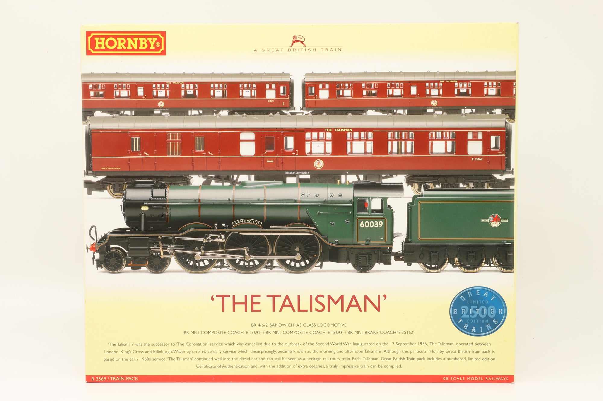 Hornby OO R2569 'The Talisman' - A3 Class Loco & 3x Mk1 Coaches