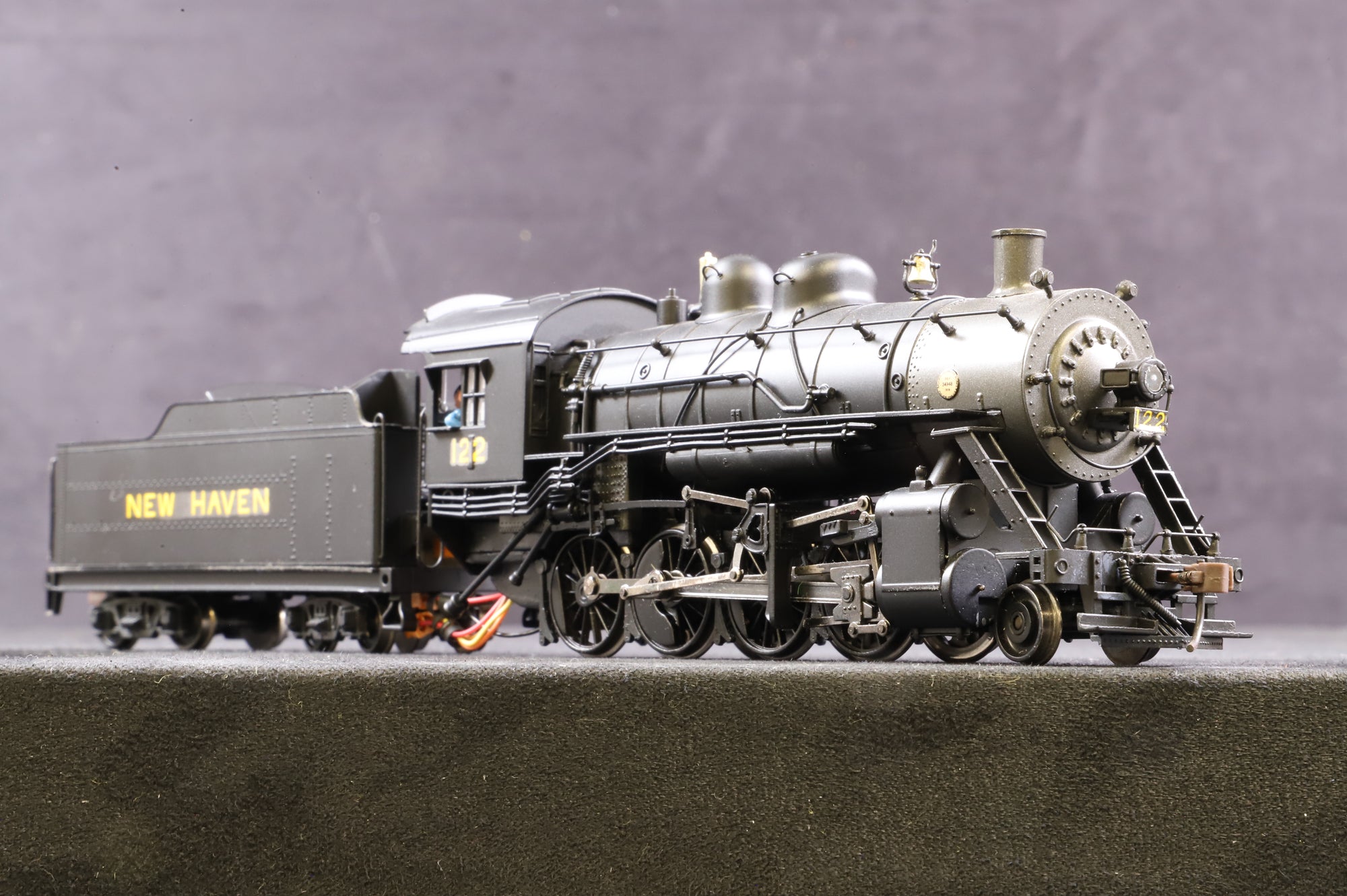 Spectrum HO 11410 Baldwin 2-8-0 Consolidation & Tender Steam Loco, Unlettered Black, DCC Fitted