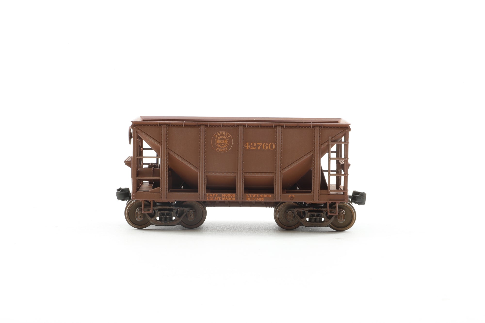 Walthers HO 910-58107 6-Pack of 24' Michigan Ore Cars in DMIR Brown - Pro-Customised/Weathered