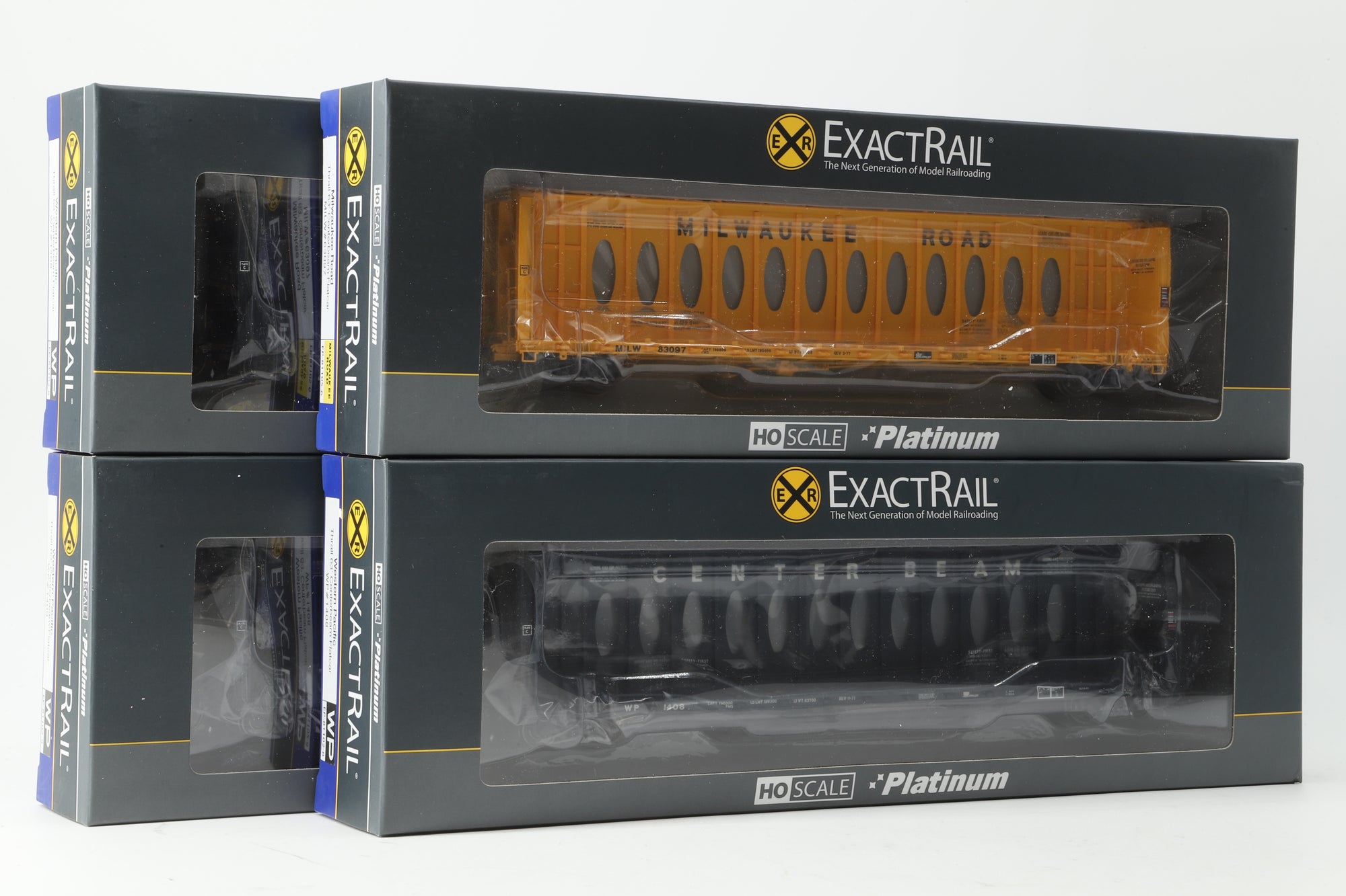 Exact Rail HO Rake Of 4 WP Thrall 63' Centerbeam Flatcar EP81102-8, 81102-9, 81102-8 & 81105-6