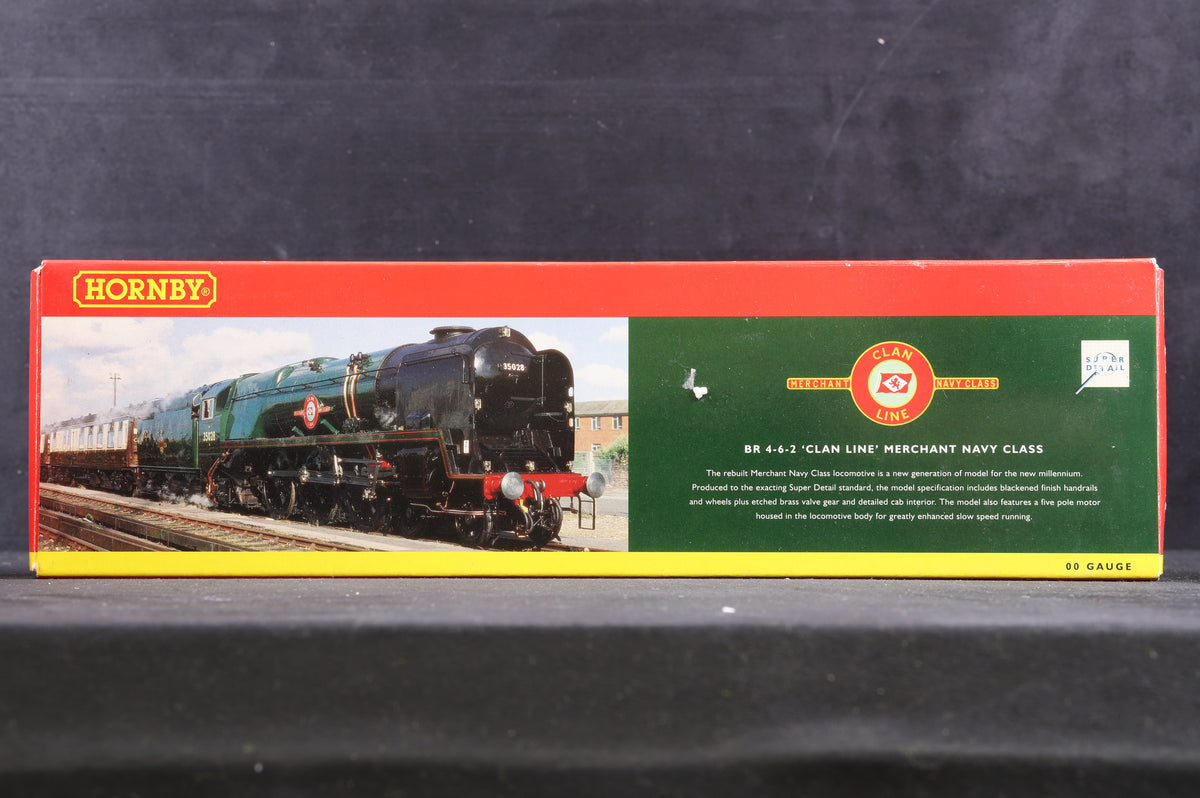 Hornby OO R2169 BR Lined Green 4-6-2 &#39;35028&#39; &#39;Clan Line&#39; Merchant Navy Class