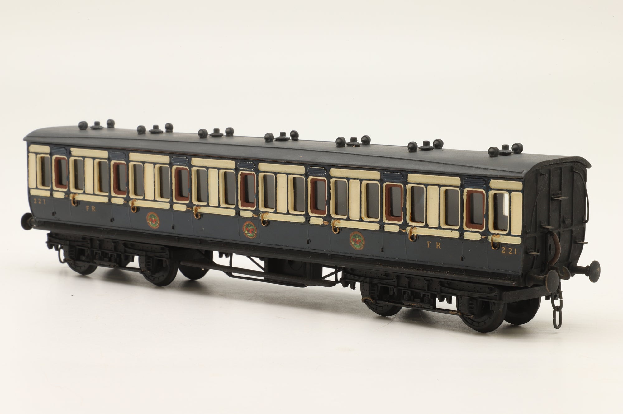 WORKSHOP Kit Built OO Rake Of 3 Furness Railway Coaches Blue & Cream