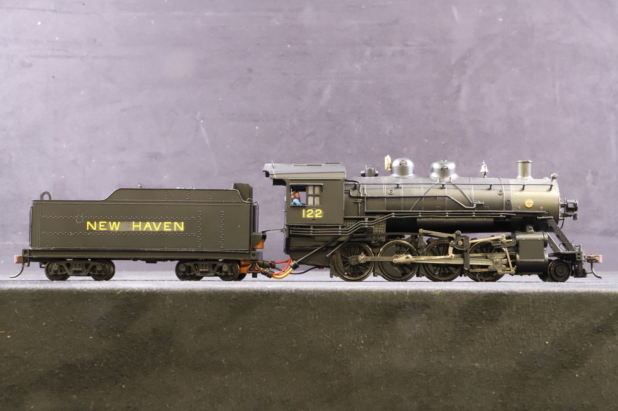 Spectrum HO 11410 Baldwin 2-8-0 Consolidation & Tender Steam Loco, Unlettered Black, DCC Fitted