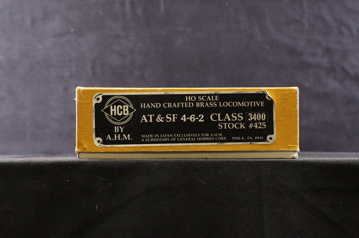 AHM HO Brass AT&amp;SF 4-6-2 Class 3400 &#39;3402&#39; Steam Locomotive, Weathered