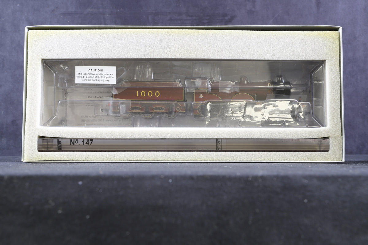 Bachmann OO 31-930 Class 4P 4-4-0 &#39;1000&#39; Midland Railway Crimson Lake Livery Excl. NRM Ltd Ed 147/ 500