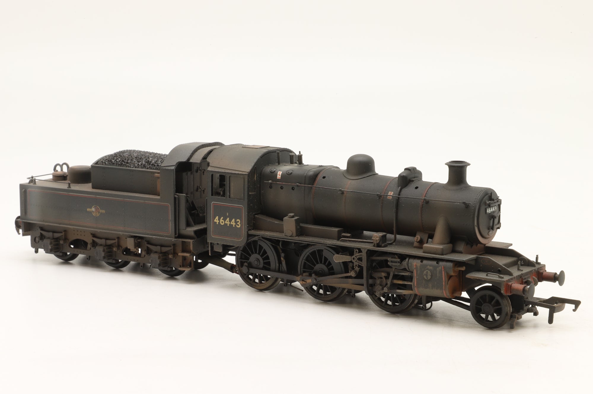 Bachmann OO 32-826Z Ivatt Class 2MT '46443' BR Lined Black L/C Weathered