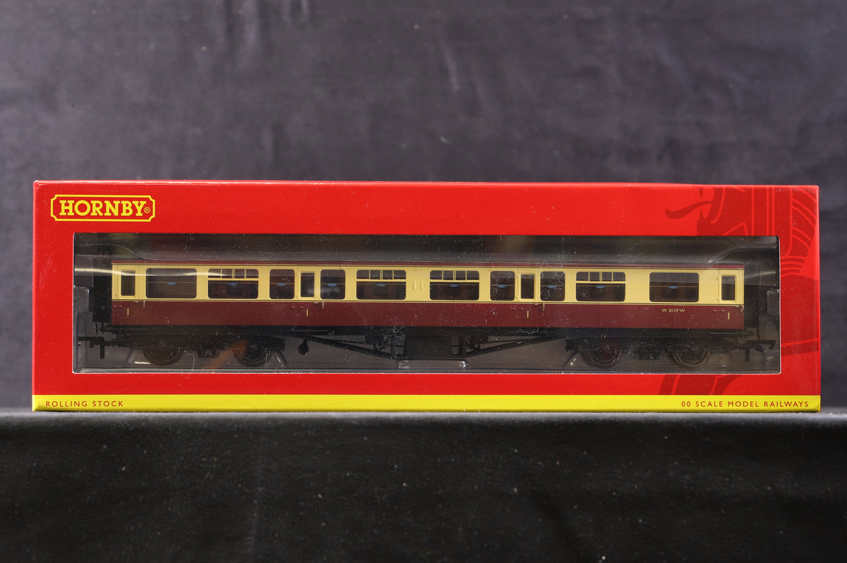 Hornby OO Rake Of 3 BR Hawksworth Crimson &amp; Cream Coaches Inc. R4407B, R4493B &amp; R4405B