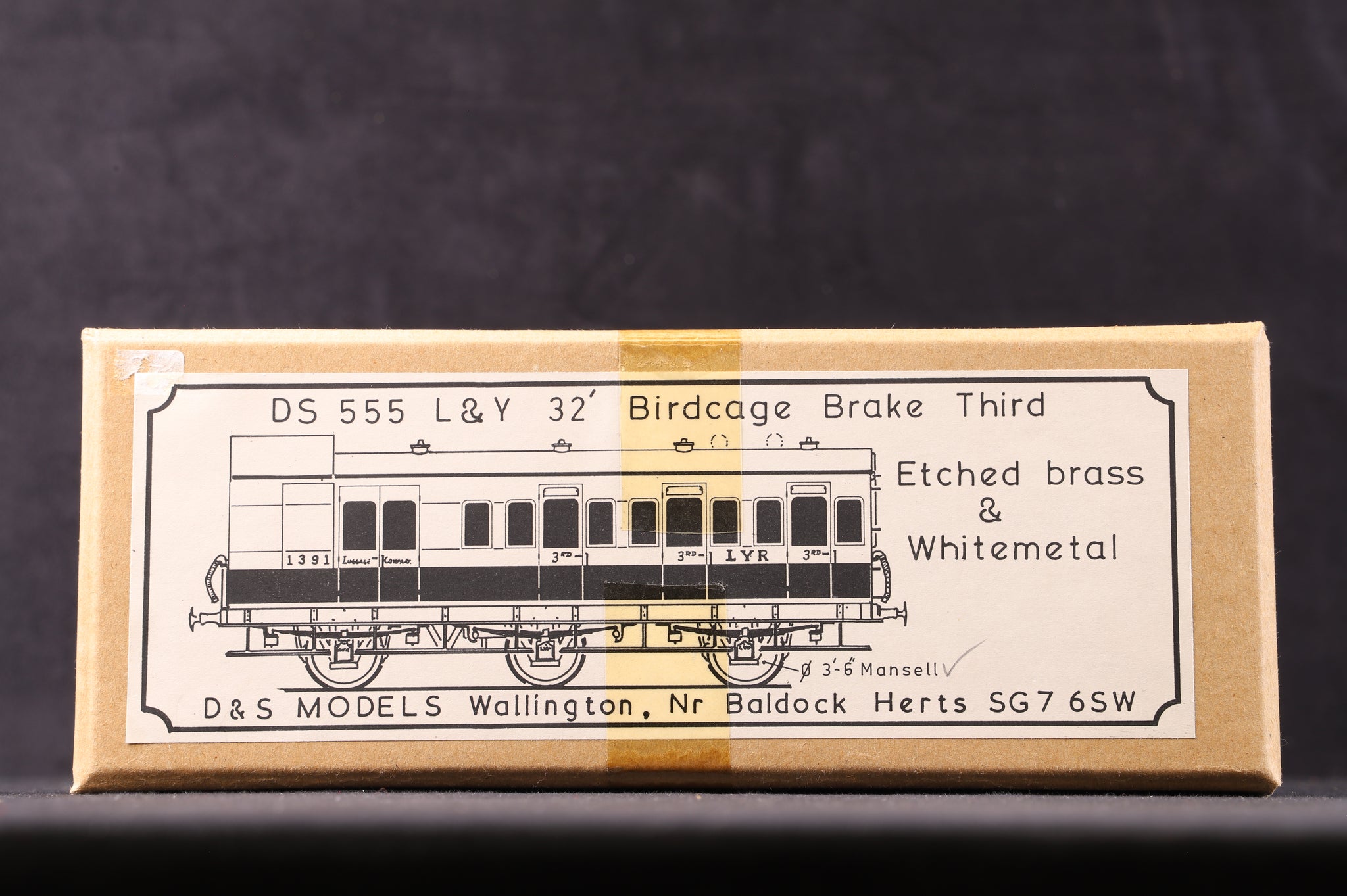 D&S Models OO 555 L&Y 32' Birdcage Brake 3rd Coach Clark Railworks