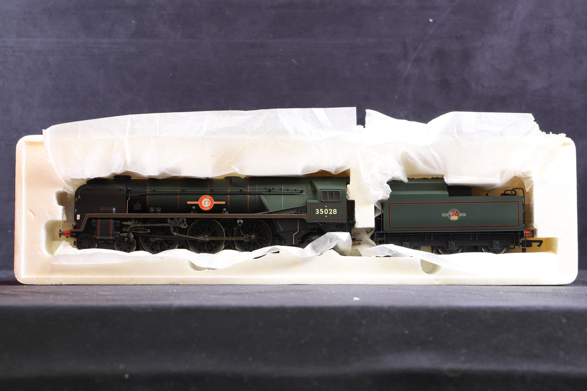 Hornby OO R2169 BR Lined Green 4-6-2 &#39;35028&#39; &#39;Clan Line&#39; Merchant Navy Class