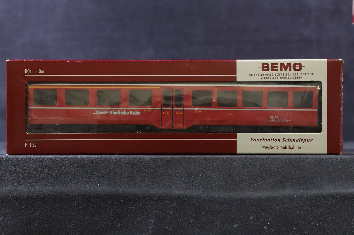 Bemo HOm Rake Of 6 RHB Wagons