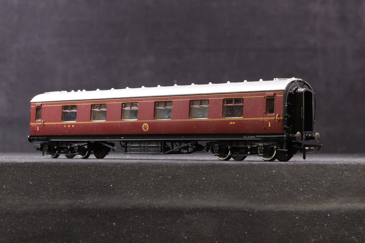 Hornby OO Rake Of 6 LMS Stanier Period III Coaches LMS Crimson