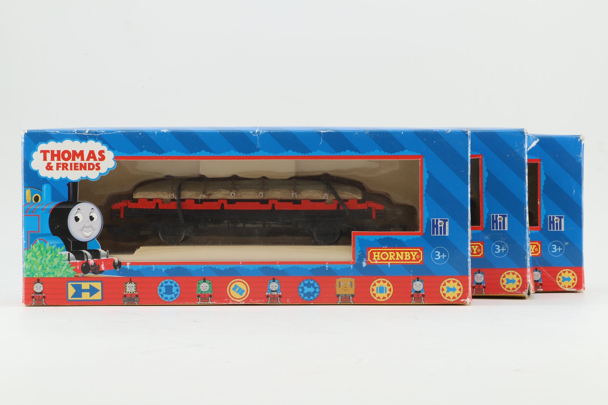 Hornby OO Rake of 3 Circus Flatbed Wagons, Inc. R9215 & 2 x 14, Thomas the Tank Range