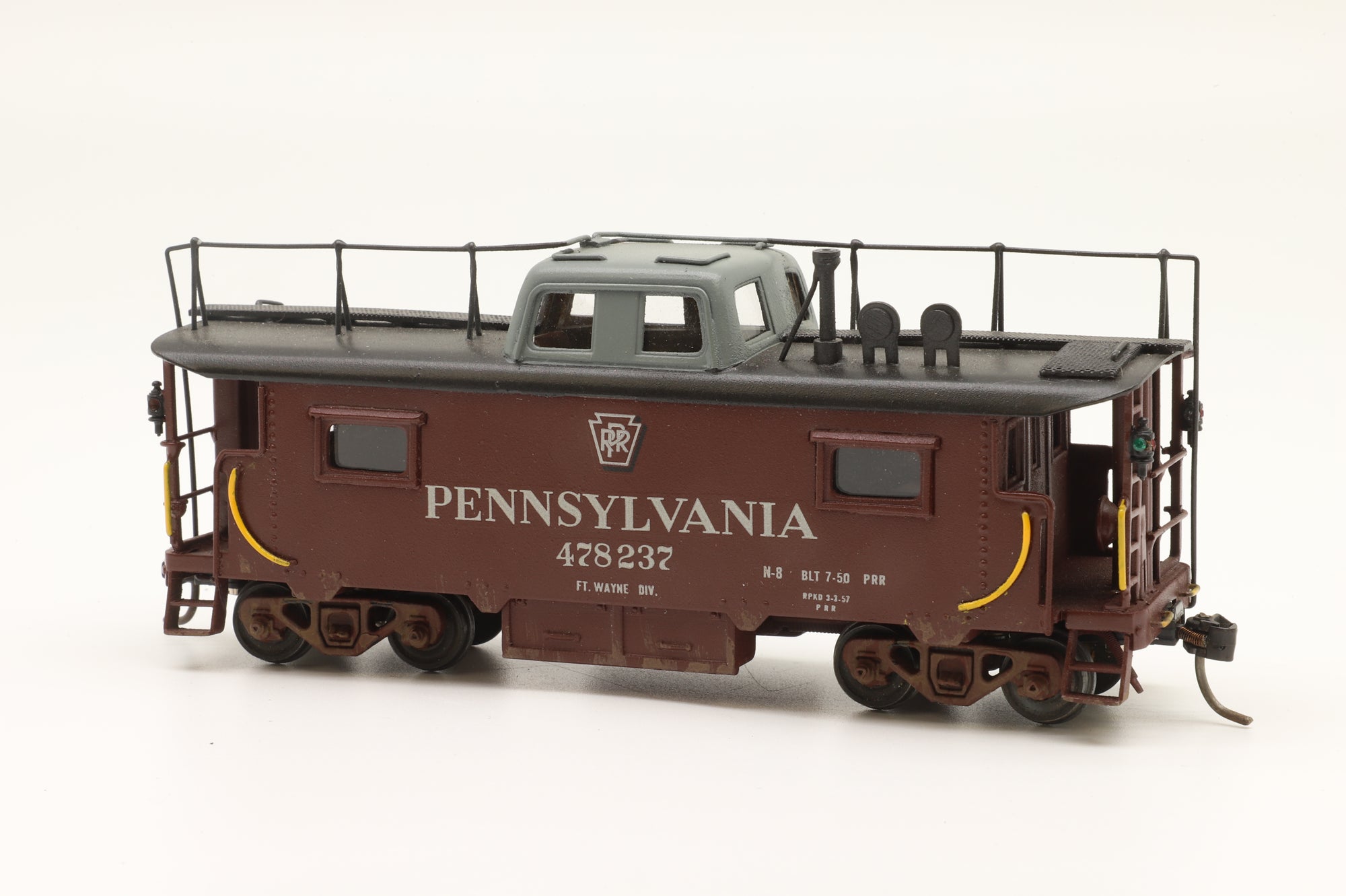 Olympia Precision Models HO Brass FC-101 Pennsylvania N8 Caboose '478237', Weathered