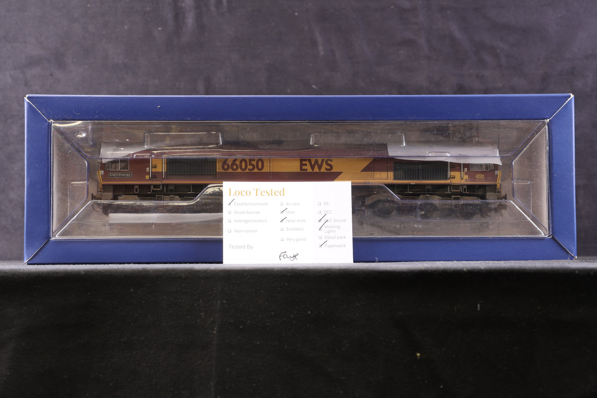 Bachmann OO 32-725X Class 66 &#39;66050&#39; EWS Weathered Ltd Ed 174/ 504, DCC Sound