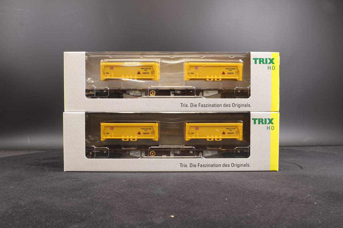 Trix HO 24136 Containertragwagen - Set Erdaushub Stuttgart 21