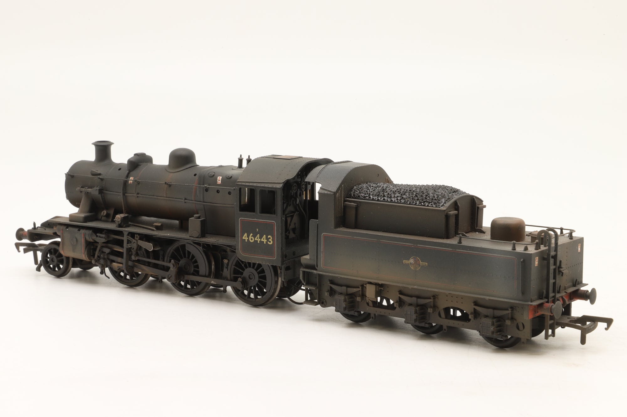 Bachmann OO 32-826Z Ivatt Class 2MT '46443' BR Lined Black L/C Weathered
