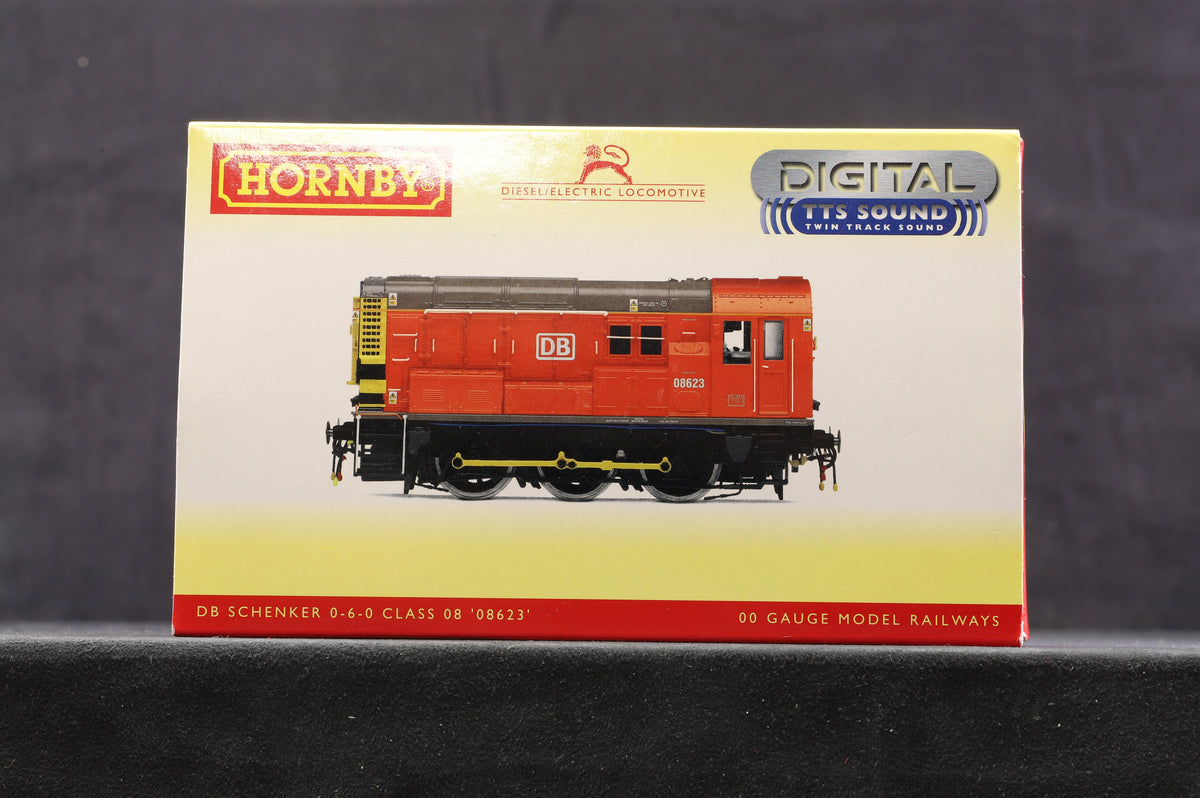 Hornby OO R3504TTS DB Schenker Class 08 0-6-0 Diesel Electric &#39;08623&#39;, DCC Sound