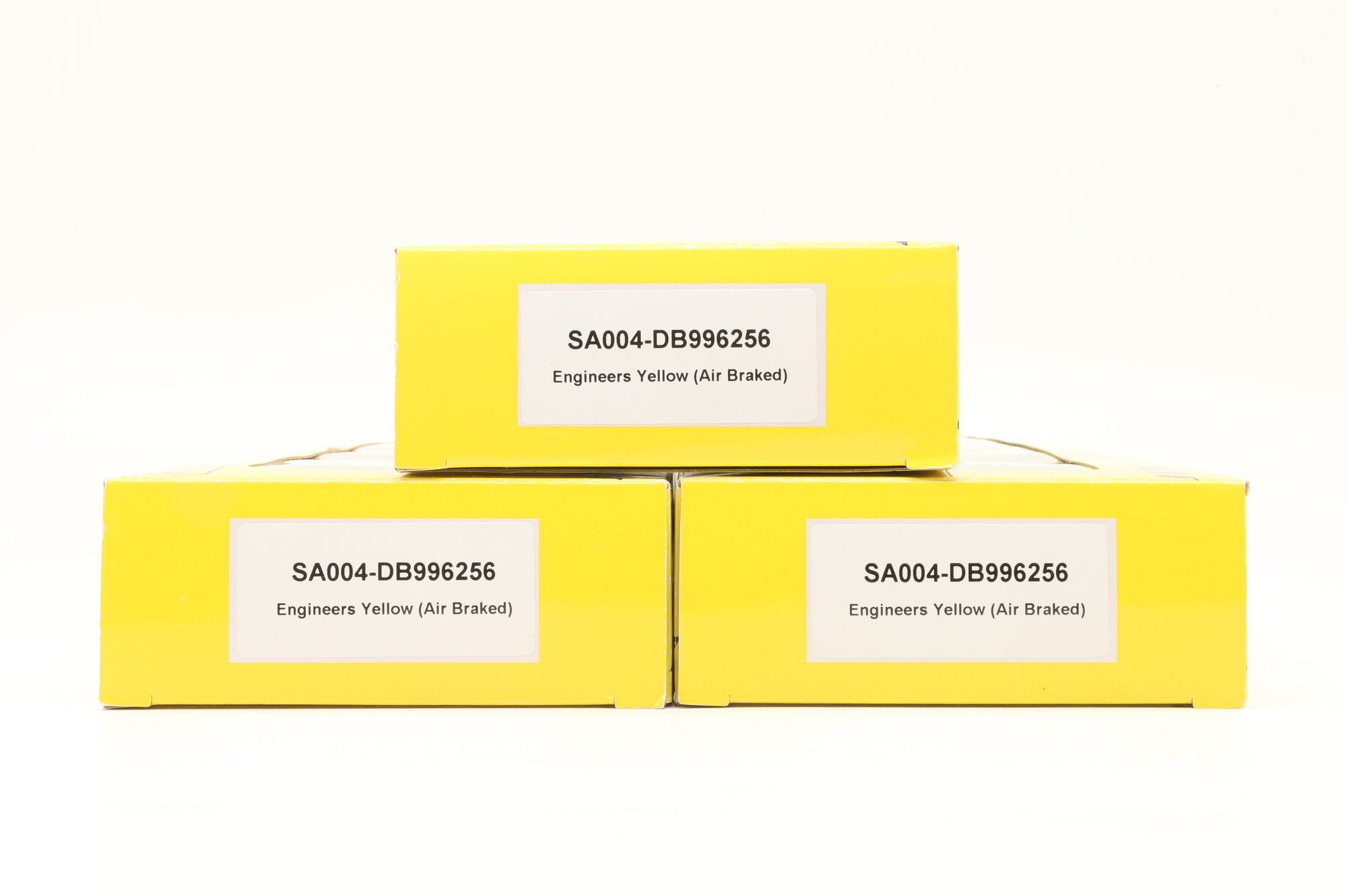 Flangeway OO SA004 Rake Of 3 Salmon Bogie Flat Wagon Engineers Yellow 'DB996256'