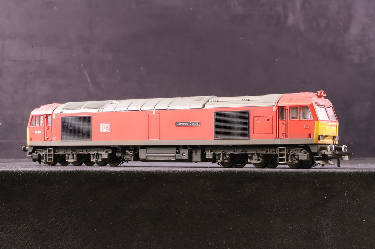 Hornby OO R3885 Class 60 60024 &#39;Clitheroe Castle&#39; in DB Livery - DCC Sound &amp; Weathered