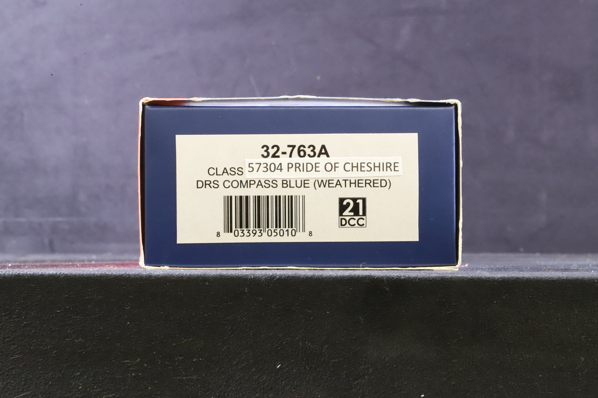 Bachmann OO Class 57 57304 &#39;Pride of Cheshire&#39; in DRS Compass Livery - Weathered