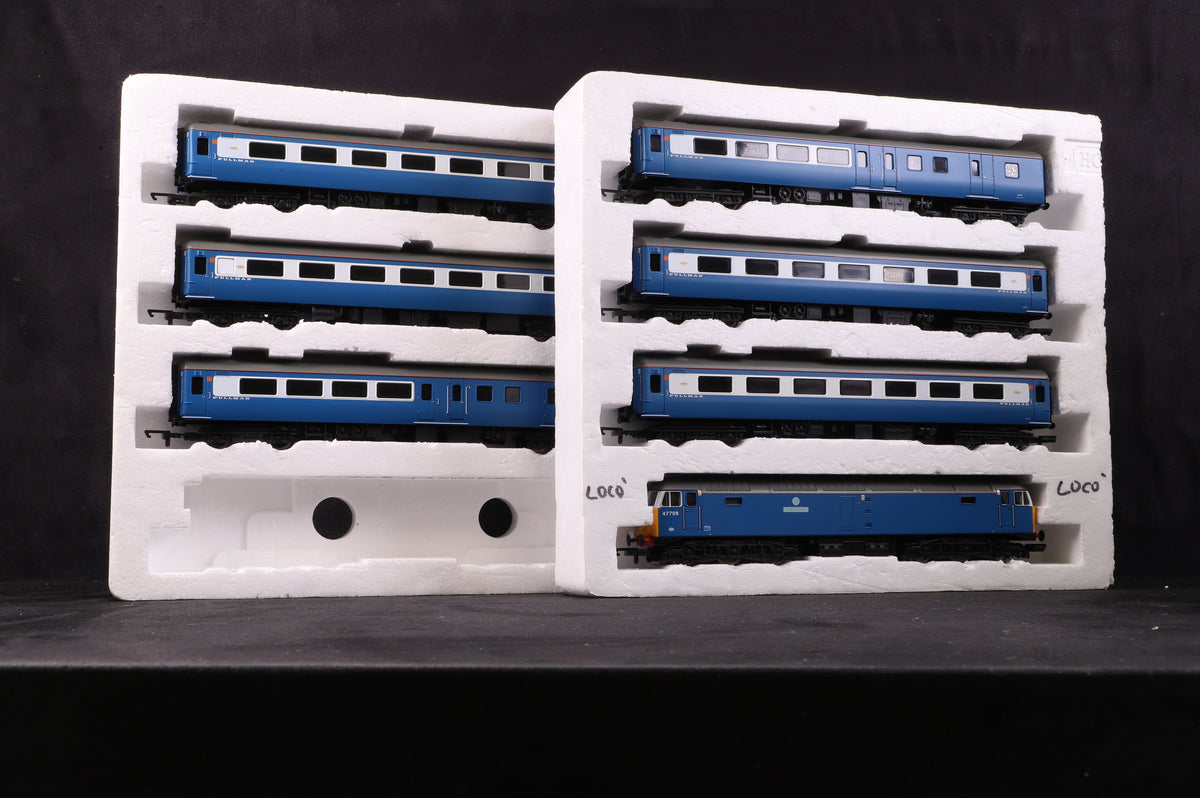 Hornby OO R1093 The Blue Pullman Train Pack Class 47 Locomotive &amp; 6 Mk2 Coaches Only