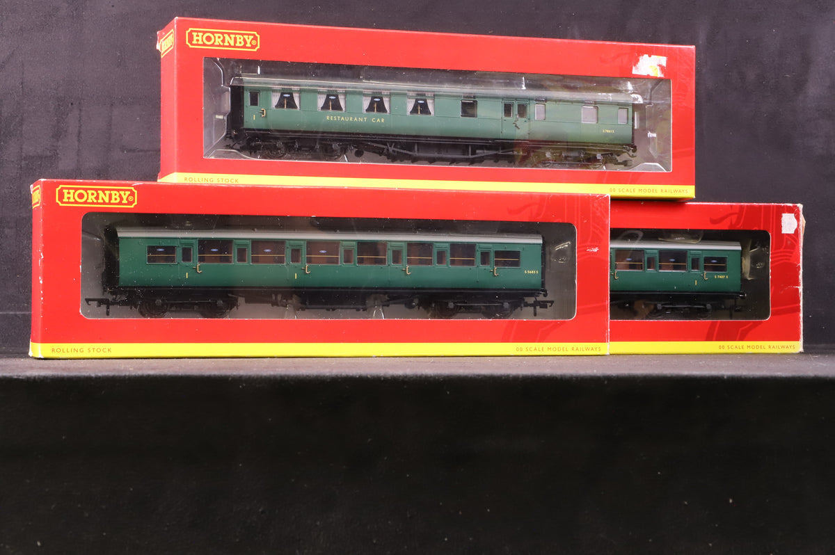 Hornby OO Rake of 3 Maunsell Coaches in BR(S) Green