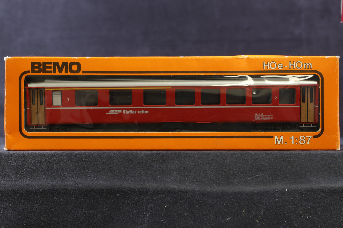 Bemo HOm Rake Of 6 RHB Wagons