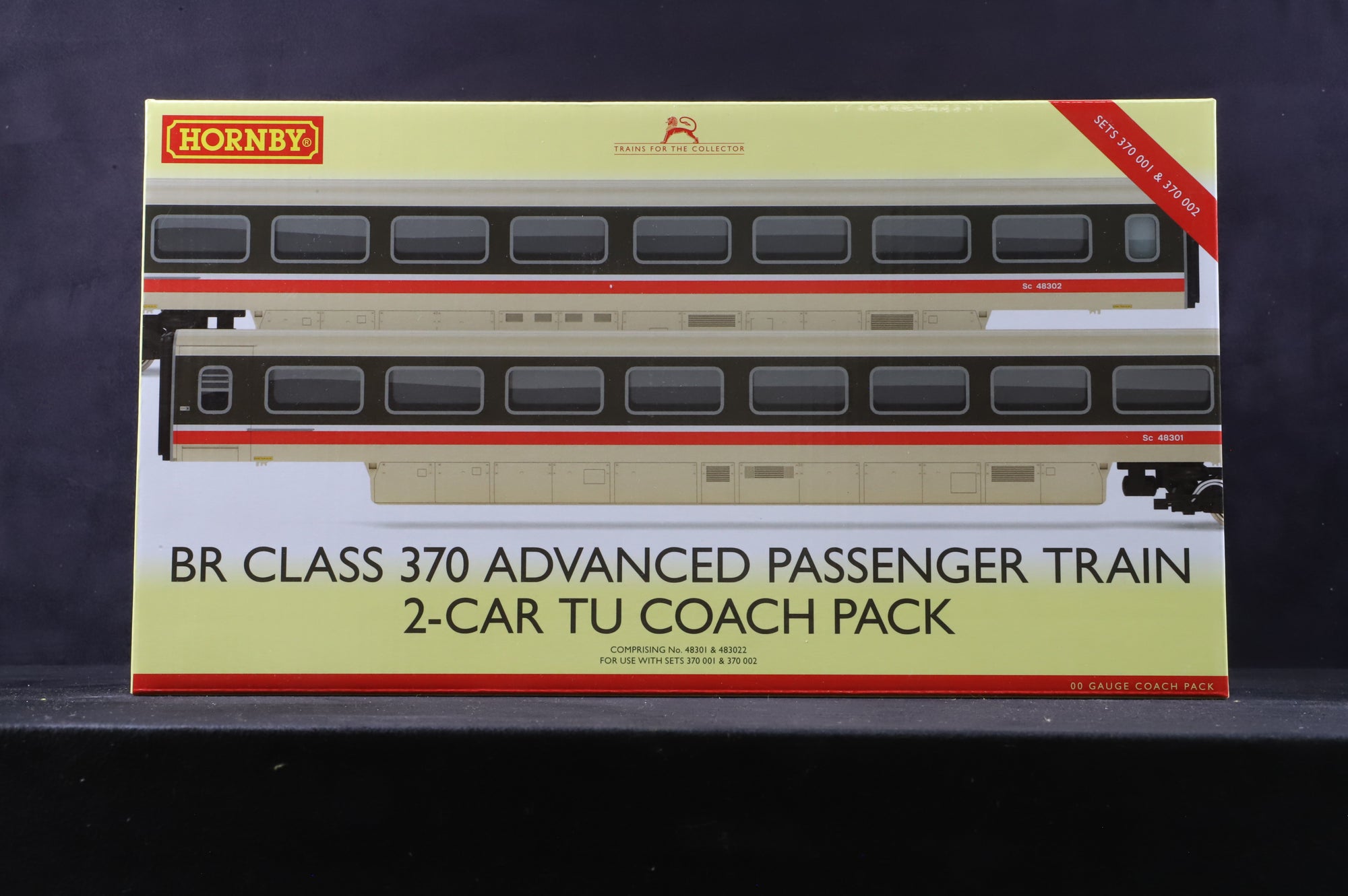 Hornby OO R40013A BR Class 370 Advanced Passenger Train 2-Car TU Coach Pack, '48301' & '48302'