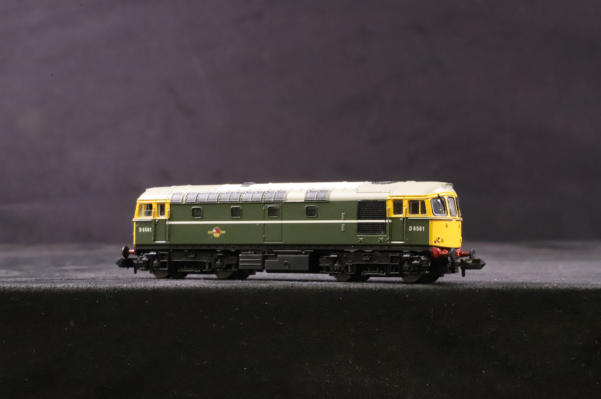 Dapol N 2D-001-008D Class 33/0 &#39;D6561&#39; BR Green FYE DCC Fitted