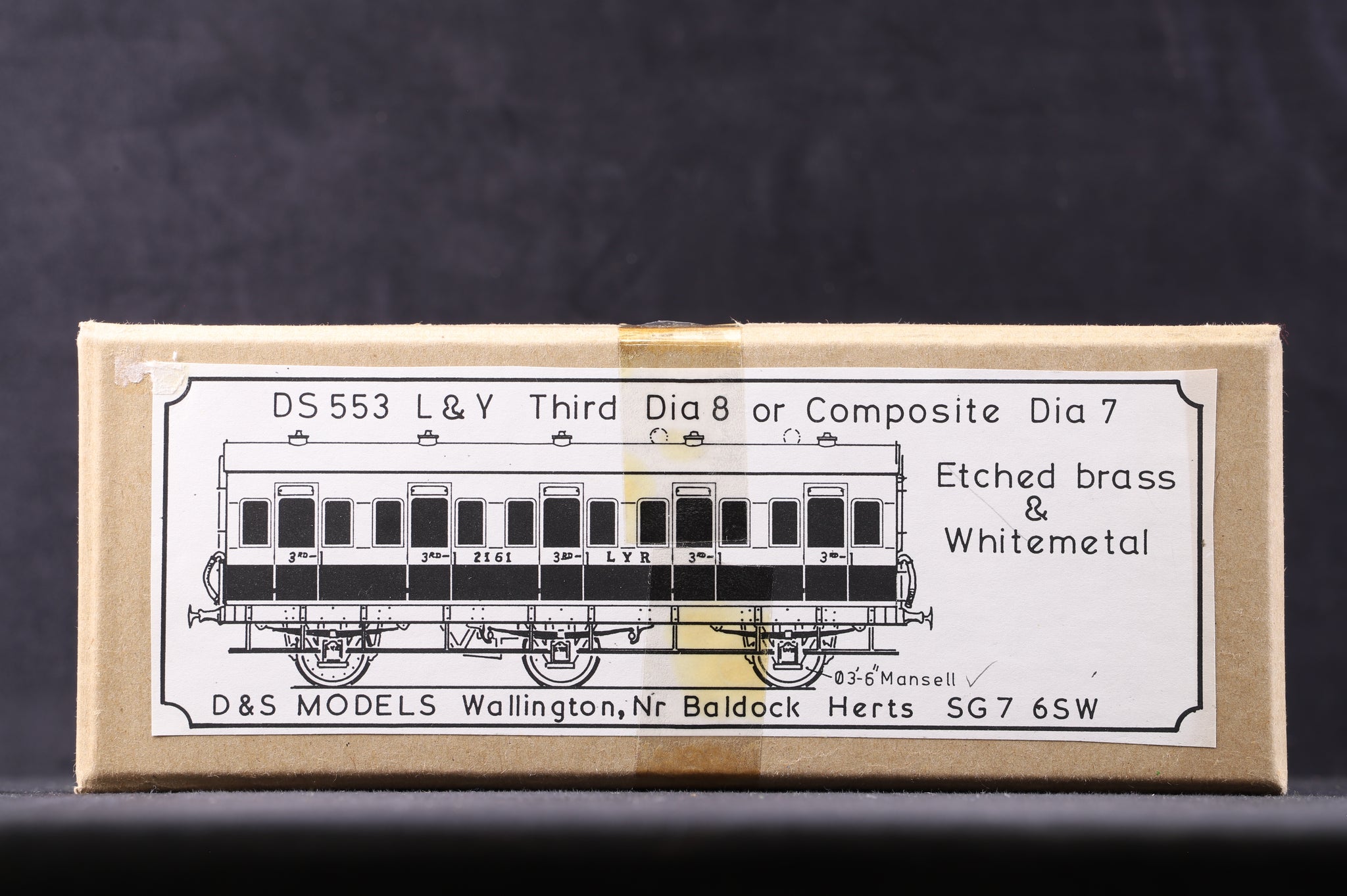 D&S Models OO 553 L&Y 3rd Composite Coach Clark Railworks